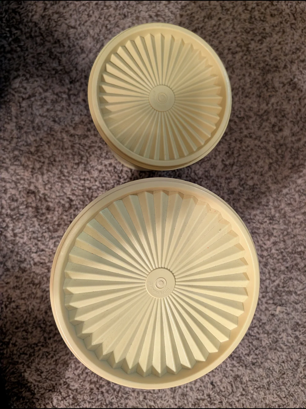 Tupperware Cream Storage Container Lid - Embossed Logo